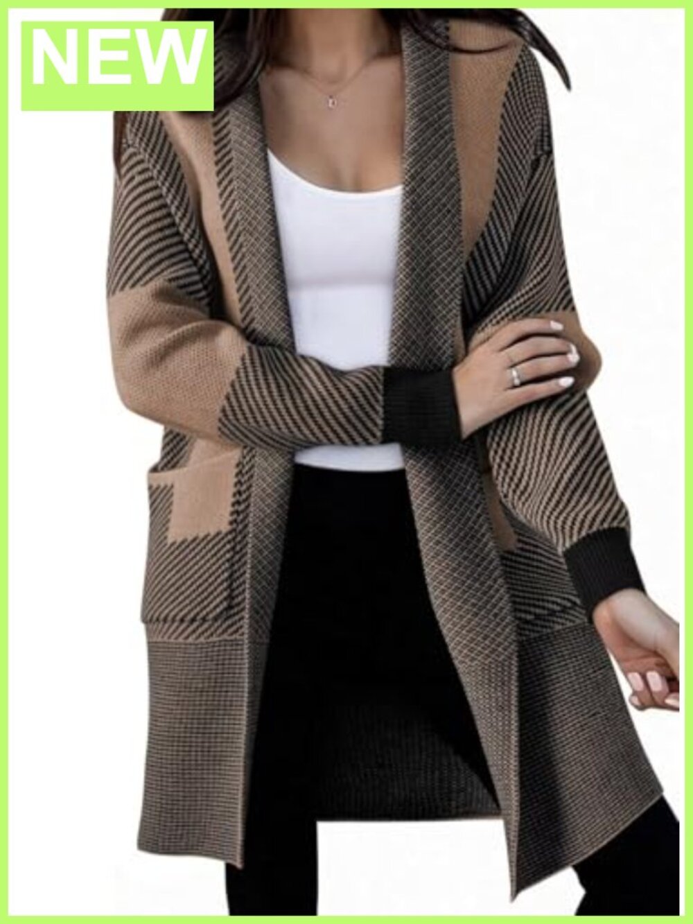 Astylish Long Cardigan Sweater Oversized Open Front Fall Winter Work Casual
